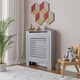 image 3 of Modern Wooden Radiator Cover MDF Grill Shelf Cabinet Furniture | Grey | Small Grey