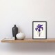 image 2 of Iris Reticulata Watercolour Flower Bloom Drawing 9x7" Black Framed Wall Art Print