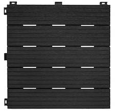 Cosmo Garden Patio Cosmopolitan Decking Tiles - Dark Grey | Grey | Dark Grey | Pack of 10