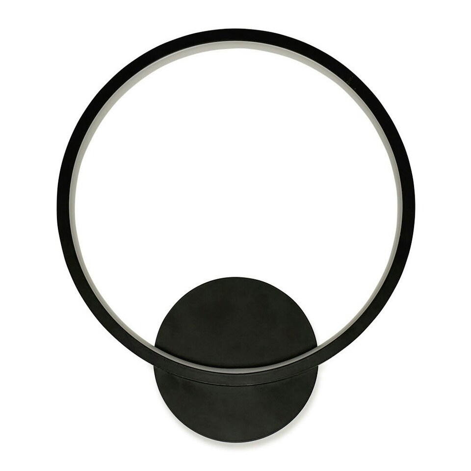 image 1 of ValueLights Infinity Black Circle Integrated LED Wall Light