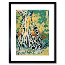 Katsushika Hokusai Japan Mount Kurokami Black 9x7" Black Framed Wall Art Print
