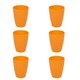 image 1 of 6x Small Plastic Drinking Cups 330ml | Orange | 1