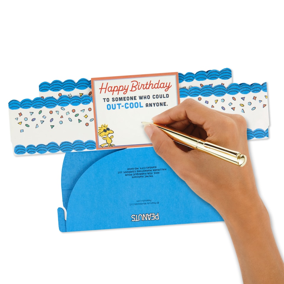 image 1 of Hallmark Paper Wonder Birthday Card - 3D Pop-Up Peanuts Snoopy Joe Cool Design
