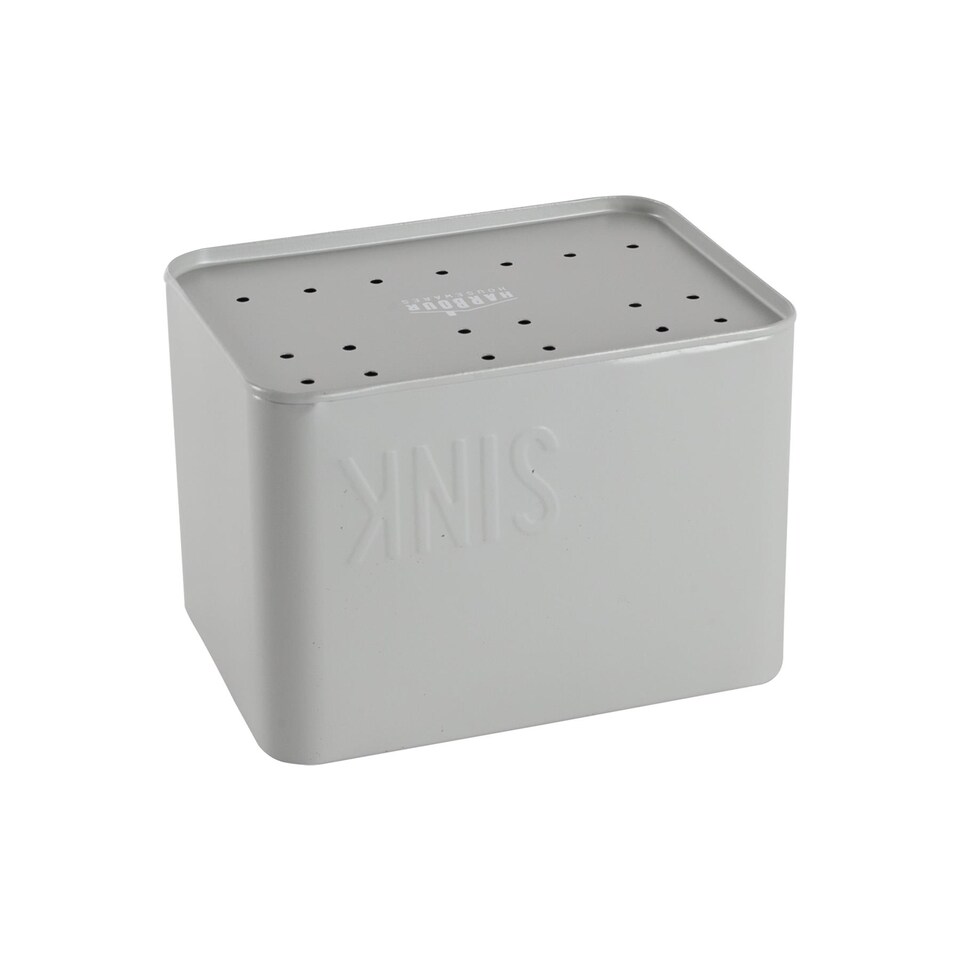 image 1 of Harbour Housewares Vintage Metal Sink Tidy - Grey | Grey | Grey