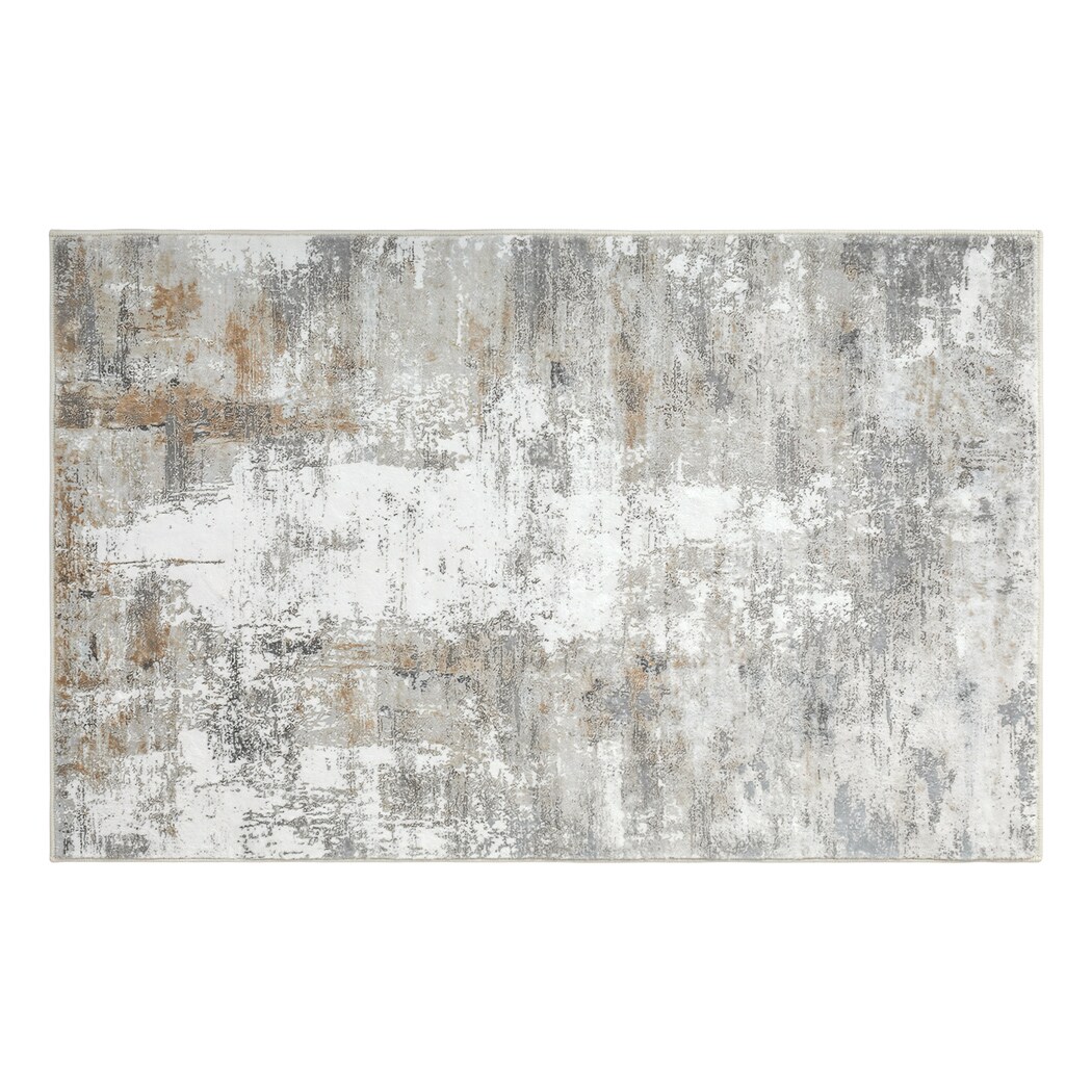Marlow Large Area Rug Washable Living Room Hallway Runner | Grey | 120x180cm