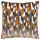 image 2 of Furn Metro Prism Velvet Cushion | Orange | Ginger