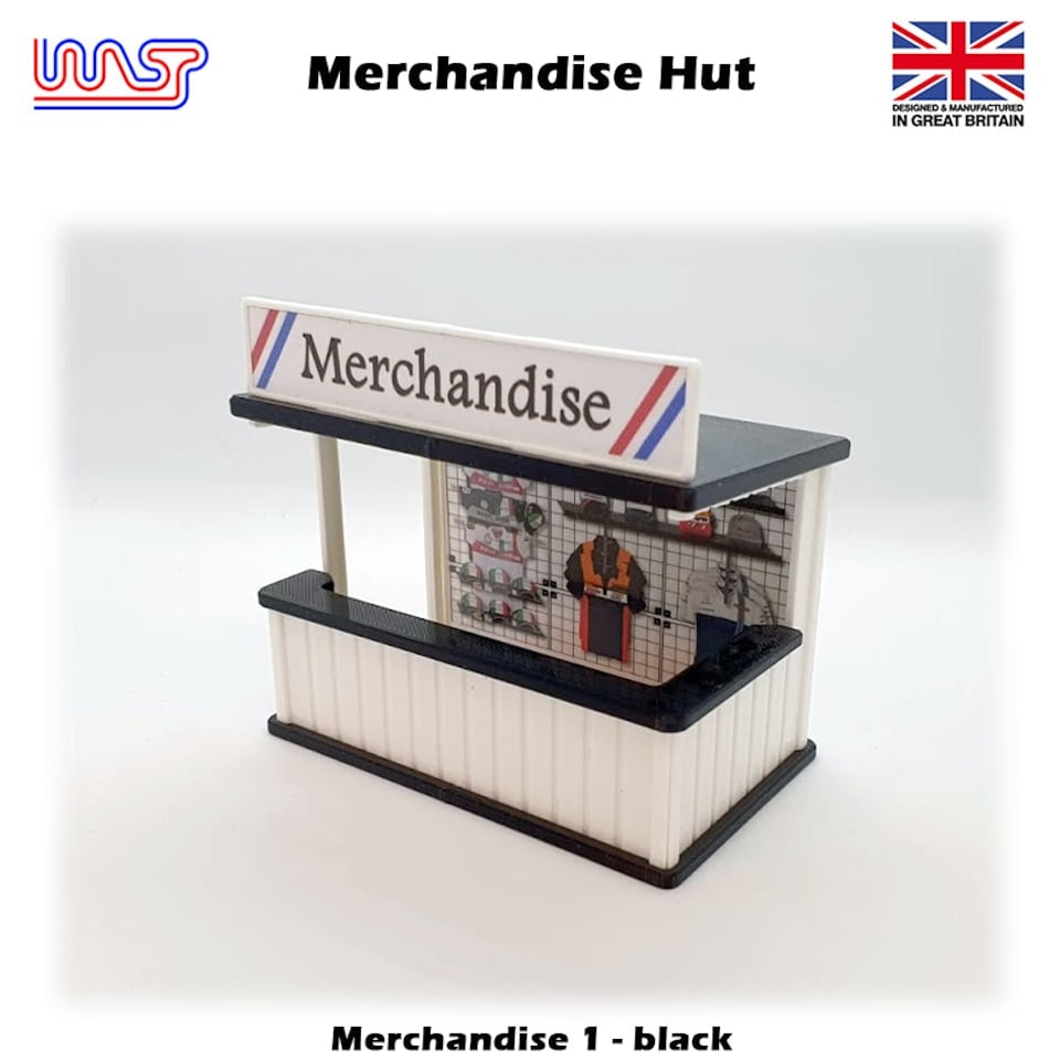 image 1 of Slot Car Track Scenery Merchandise Hut Black 1:32 Scale Wasp
