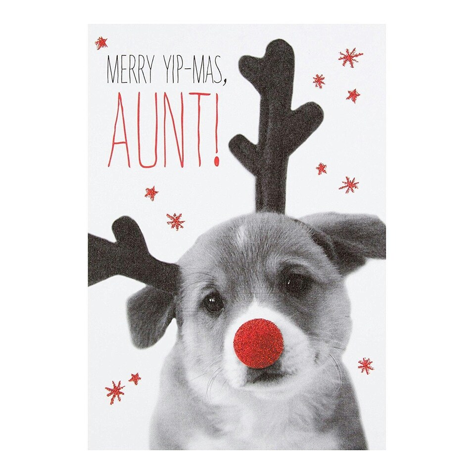 image 1 of Aunt Christmas Card 'Merry Yip-Mas'