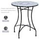 image 3 of Outsunny Garden Table, Mosaic Round Patio Side Table with 60cm Ceramic Top