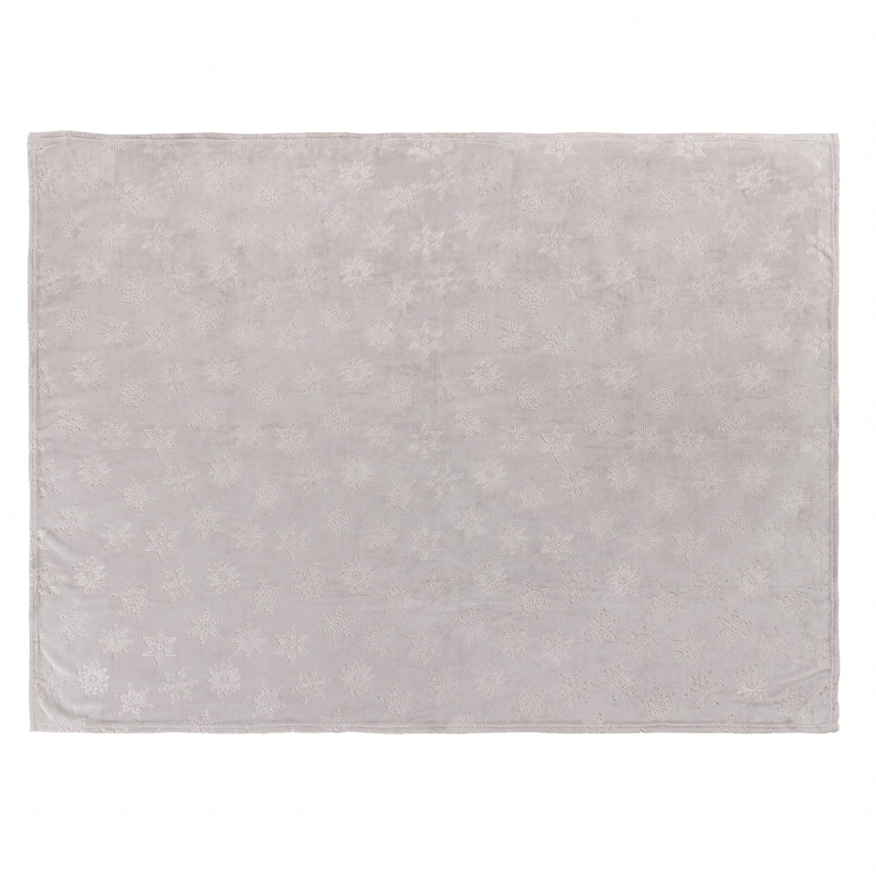 image 1 of Furn Snowflakes Soft Flannel Fleece Throw
