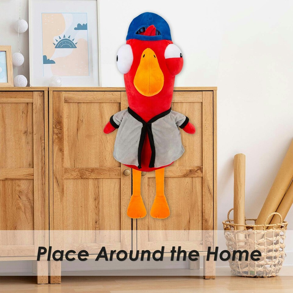 image 1 of Baseball Goose Goose Duck Soft Toy Cute Plushie Huggable Cuddly 52cm Red