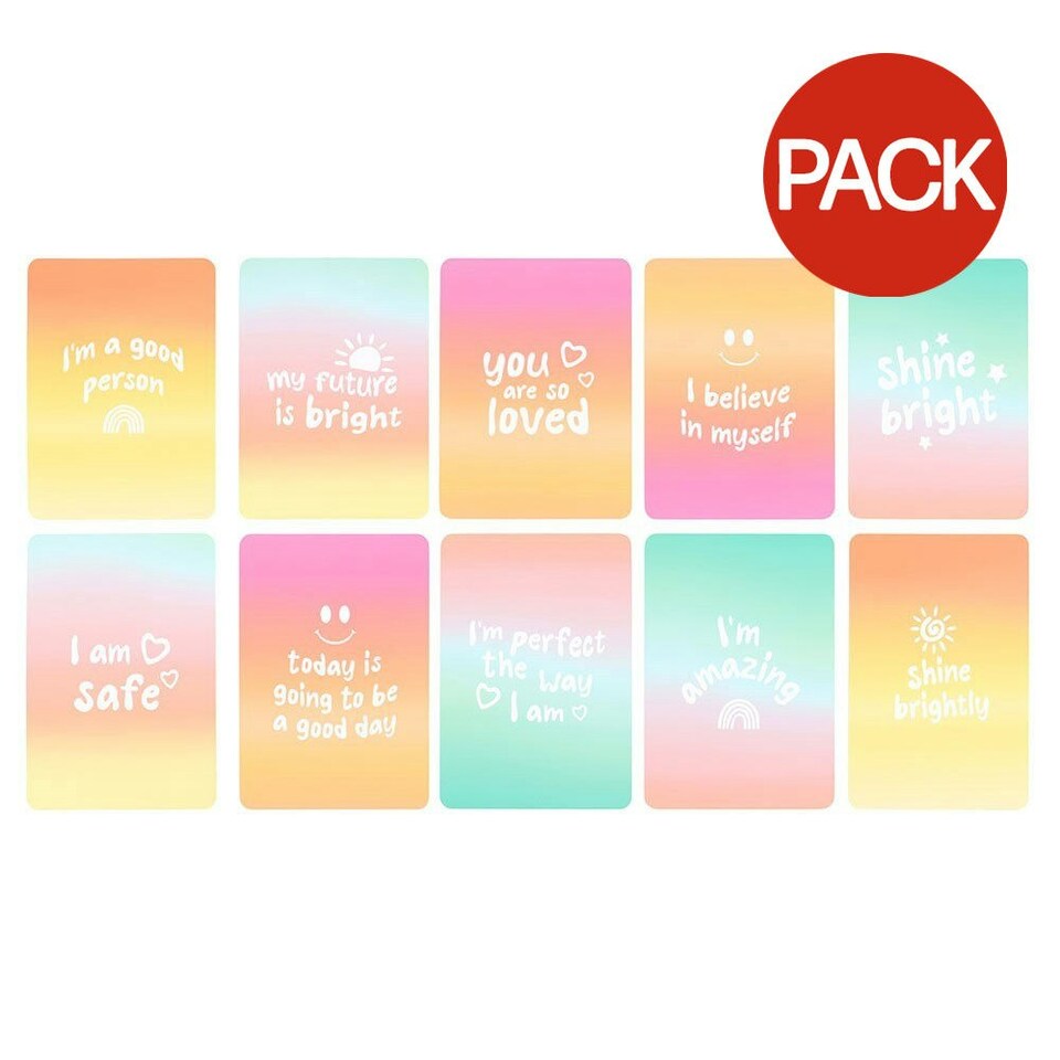 image 1 of Something Different Mindful Moments Affirmation Cards (Pack of 10) - Multicoloured - One Size