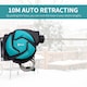 image 5 of DURHAND 10m Garden Hose Reel Wall Mounted Auto Rewind with 7 Patterns Spray Nozzle, Includes Wall Fixings