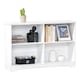 image 1 of HOMCOM Wooden Cube Bookcase, 2 Tier Open Storage Shelving Unit with 4 Compartments, Freestanding Display Bookshelf for Home Office Living Room Furniture, 118 x 29 x 76cm, White