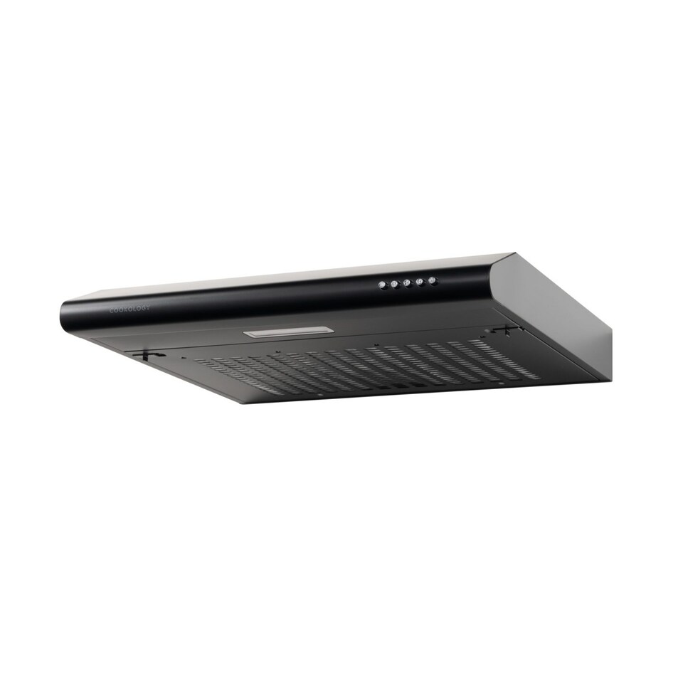 image 1 of Cookology 60cm Black Visor Cooker Hood Extractor Fan