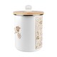 image 7 of Oak Leaves & Berries Compost Caddy - Metal 2L Golden Yellow Decorative Kitchen Food Waste Bin