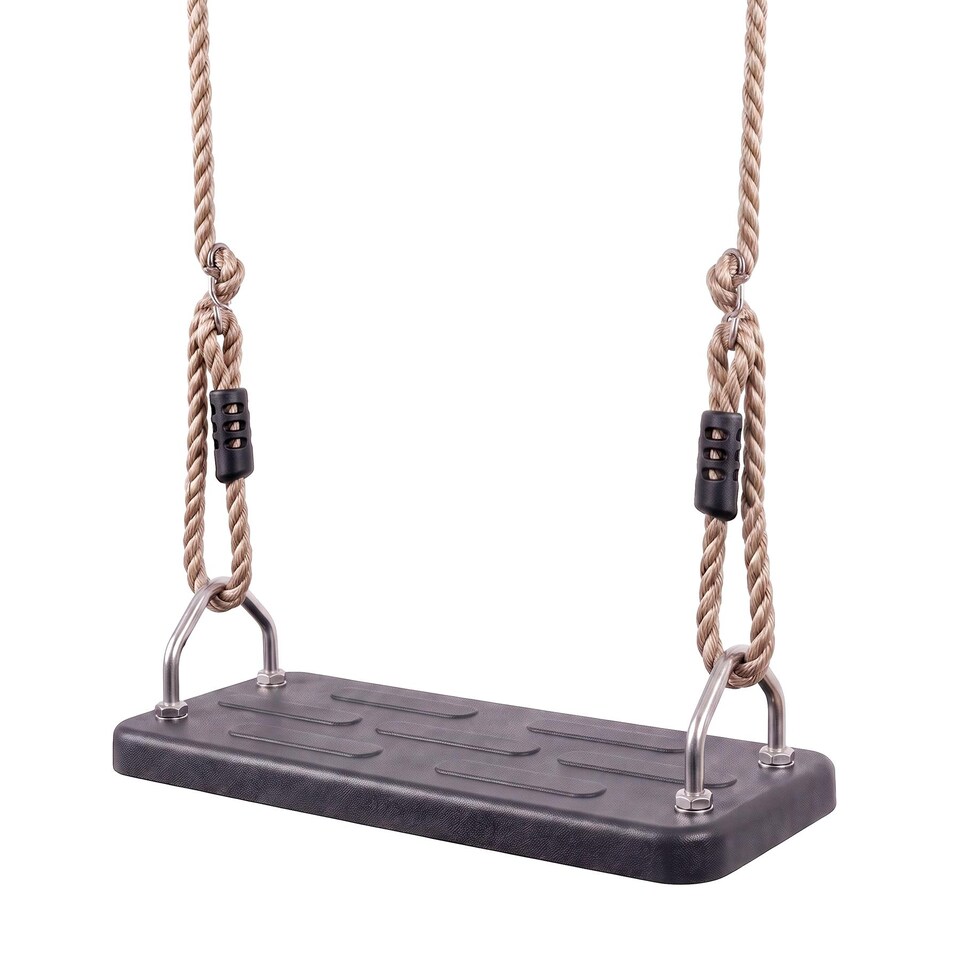 image 1 of The Magic Toy Shop Deluxe Kids Swing Seat Heavy Duty Outdoor Adjustable Garden Swing