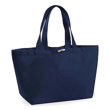 Westford Mill Organic Marina Tote Shopping Bag (20L) - French Navy - One Size Blue