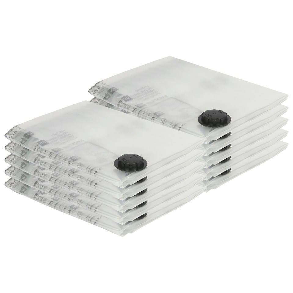 image 1 of Harbour Housewares Vacuum Storage Bags - Extra-Large (90 x 120cm) - Black - Pack of 10 | Black