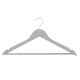 image 4 of Harbour Housewares Wooden Coat Hangers - Grey - Pack of 10