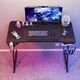 image 3 of House of Home Gaming Desk Carbon Fibre Top Black 80cm Black