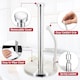 image 4 of SPARES2GO Kitchen Roll Holder Weighted Base Stainless Steel Paper Towel Stand with Spring Tension Arm (Silver)