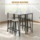 image 4 of HOMCOM 6-Piece Industrial Bar Table Set, 2 Kitchen Tables with 4 Stools, Grey