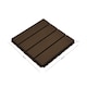 image 2 of Polydeck PVC Interlocking Decking Tiles - Brown | Brown | Pack of 1