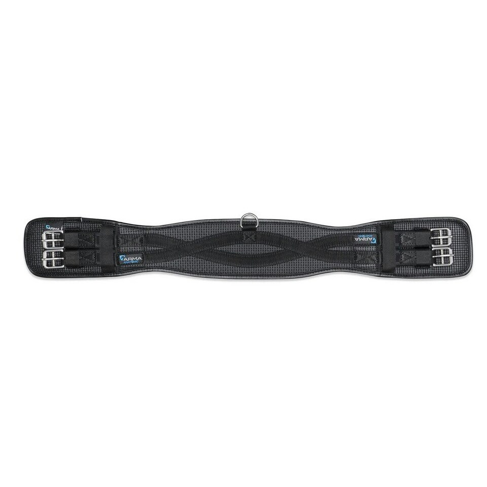 ARMA Anti-Chafe Elastic Dressage Horse Girth - Black - 24in