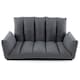 image 1 of COSTWAY Foldable Floor Sofa Upholstered Recliner Chair Grey