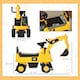 image 5 of HOMCOM CAT Licensed Kids Ride on Digger Toddler Pretend Construction Play Toy Foot-To-Floor Ride-On Toy with Manual Shovel, Horn, Hidden Storage, for Ages 1-3 Years