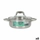 image 1 of Casserole with glass lid Quttin Caesar Steel ø 22 x 8 cm (6 Units) N/A