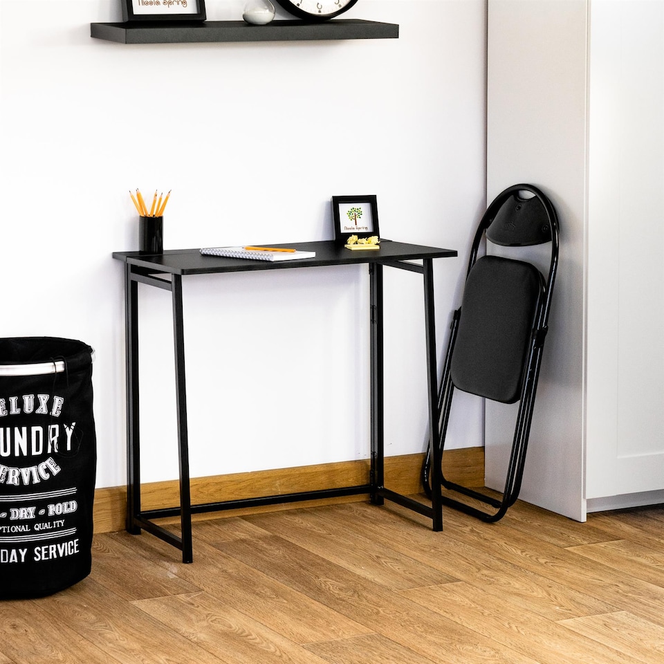 image 1 of Harbour Housewares Padded Folding Chairs - Black - Pack of 6 | Black | Black