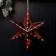 image 1 of 20cm Battery Operated Light up Hanging Christmas Shooting Star Bauble  in Ruby with LEDs