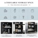image 5 of COSTWAY Bathroom Storage Cabinet 2 Doors Display Organizer Black Black