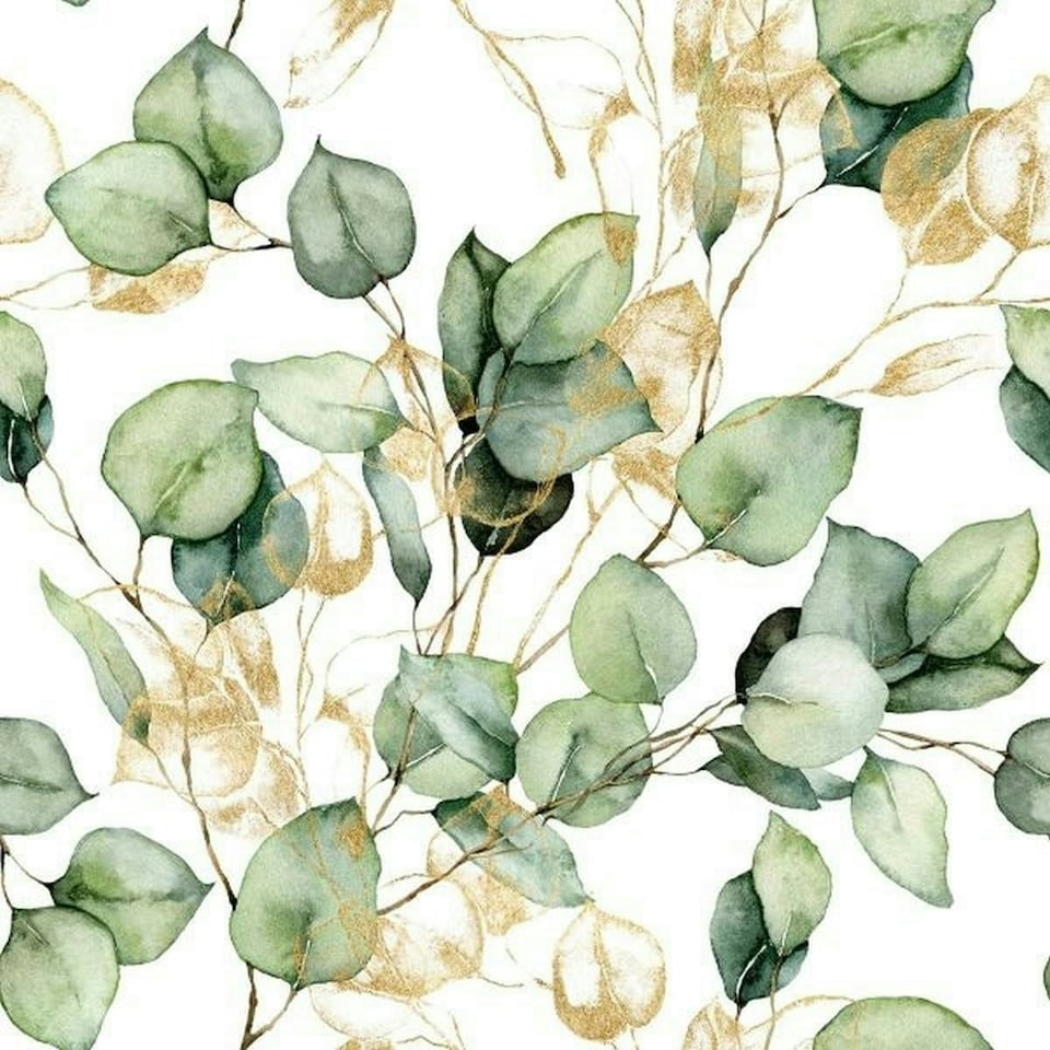 image 1 of Eucalyptus Green Wallpaper Green