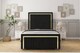 image 1 of Sloomy Boston Gold Black Plush Bed Frame With Mattress With 50" Upholstered Headboard 4' Small Double