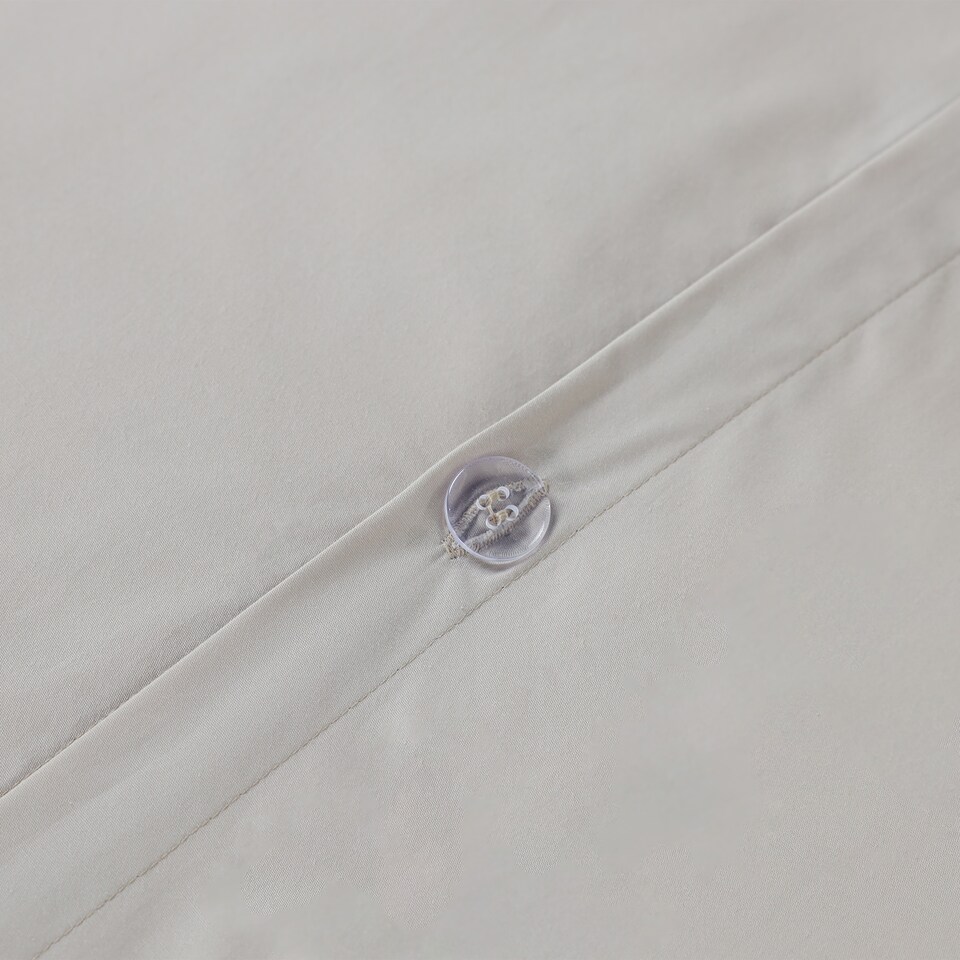 image 1 of Everyday Luxury Cotton Duvet Cover Set - Warm Pebble | Grey | Warm Pebble | King