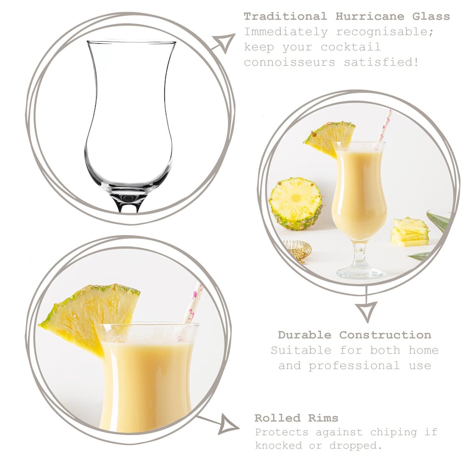 image 1 of LAV Fiesta Pina Colada Glasses - 390ml - Pack of 6
