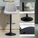 image 8 of HOMCOM Bar Stools Set of 2 Adjustable Swivel Bar Chairs with Backrest | Grey | One size | 1