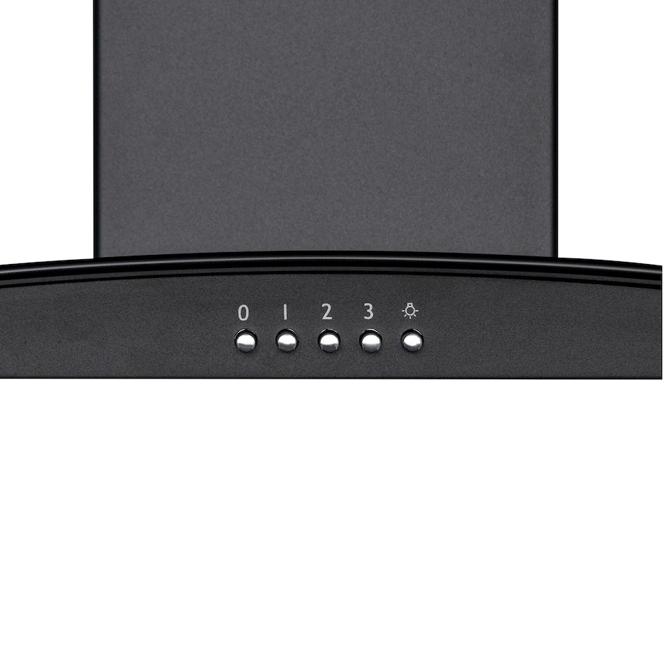 image 1 of SIA CGH80BL 80cm Curved Glass Chimney Cooker Hood Extractor Fan In Black