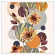 image 2 of Orange geometric with flowers (Picture Frame) White | M