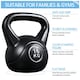 image 5 of Yaheetech 16kg HDPE Coated Kettlebell with Ergonomic Handle | Black | 16