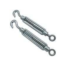 Galvanised Forged Straining Screw Hook Eye M32 X2 (Caravan Turnbuckle Open Body)