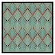 image 2 of Green geometric rays (Picture Frame) Brown | L