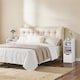 image 3 of Yaheetech Narrow Nightstand with Drawer-White | White | White | 25 cm W × 30 cm D × 65 cm H | 1