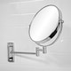image 2 of Showerdrape Lindos 3x Magnifying Chrome Extending Wall Mounted Shaving Mirror | Silver | 1