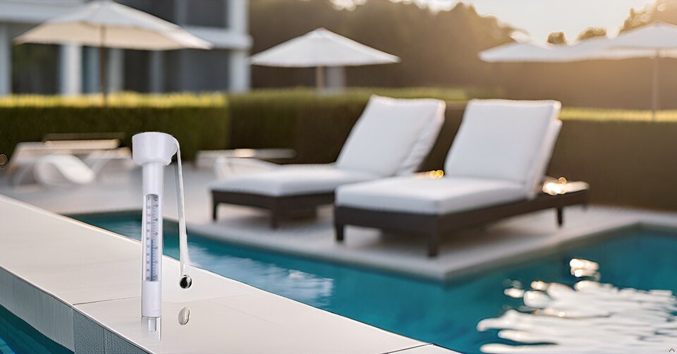 image 1 of Deep Blue Pro Round swimming Pool hot tub Thermometer floating temperature guage