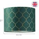 image 5 of Modern Soft Brushable Forest Green Velvet 25cm Lamp Shade with Gold Foil Decor | Green
