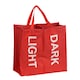 image 1 of Interiors by Premier Red 2-Section Laundry Bag With Handles, Dual-Compartment Design For Easy Sorting, Lightweight And Foldable Red